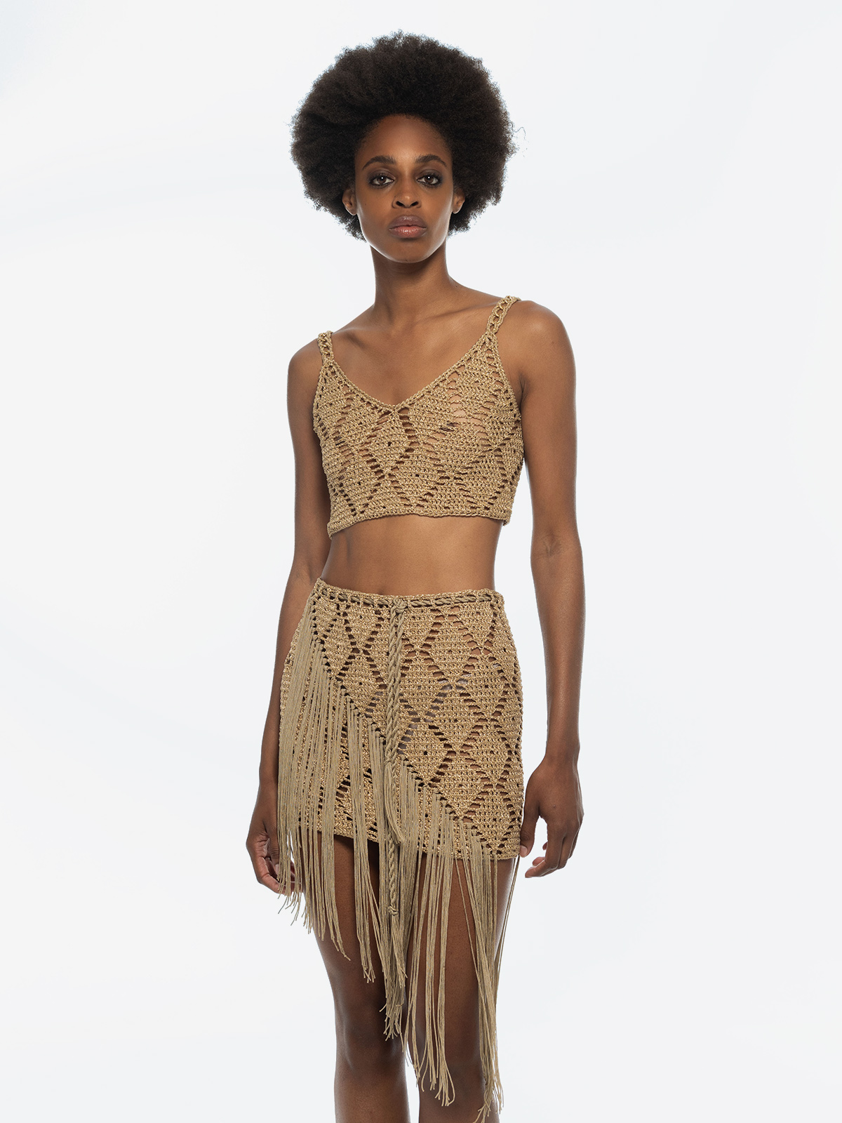 Rhombus Mini Skirt  •  Handmade Crochet